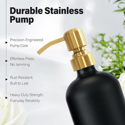 Black Soap Dispenser for Kitchen Sink, Hand and Dish Soap Dispenser - Image 3