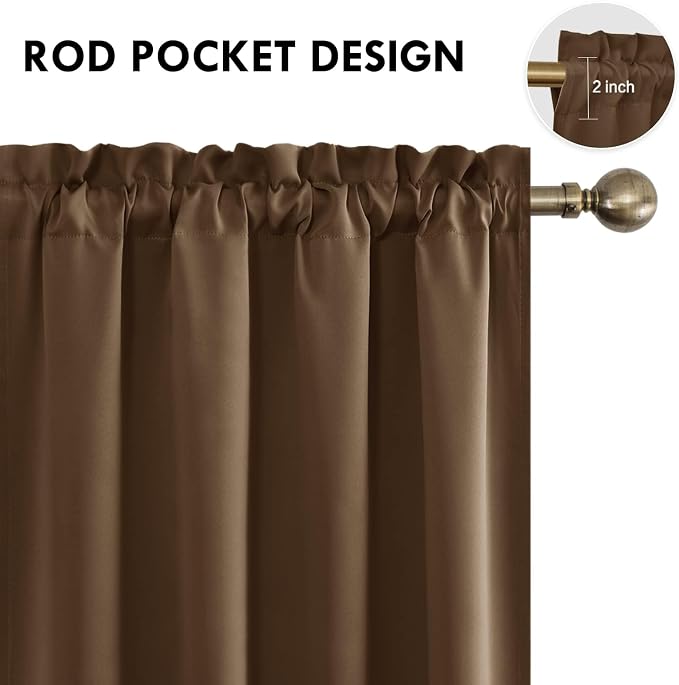 DWCN Blackout Curtains for Living Room Thermal Insulated, Energy Saving & Noise - Image 3