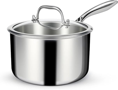EWFEN 3 Ply Stainless Steel Saucepan by EWFEN