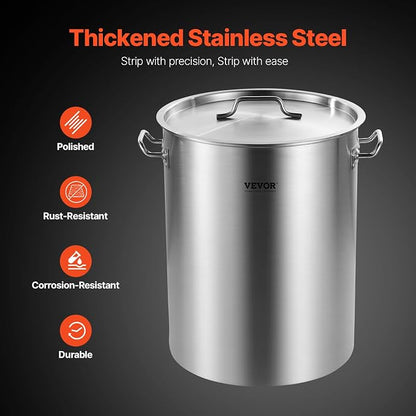 VEVOR Stainless Steel Stockpot, 36 Quart Cooking Pots, Cookware Sauce Pot - Image 3
