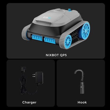 NIXBOT QP5 Robotic Pool Cleaner, Cordless Pool Vacuum - Image 9