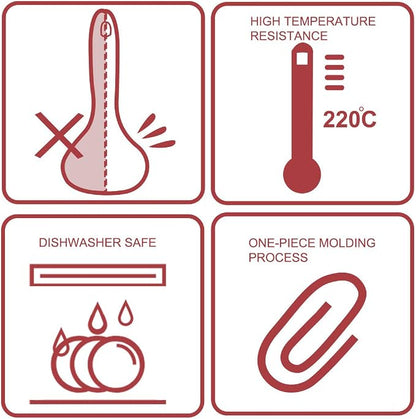uxcell Silicone Soup Ladle Spoon 8.5 Inch Heat Resistant to 450°F One Piece - Image 3