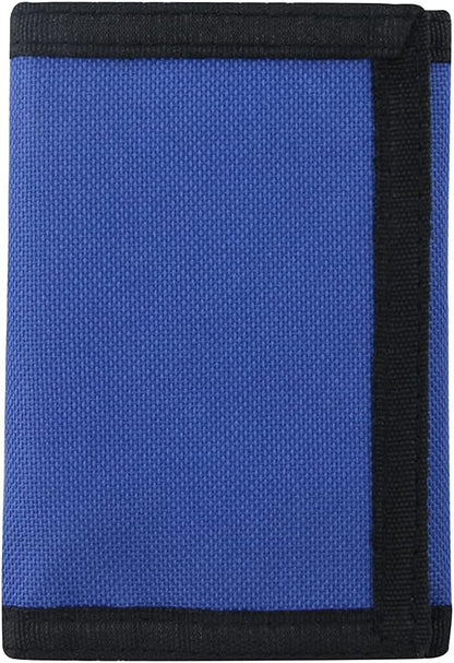 NEICY RFID Blocking Canvas Wallet for Men and Women - Camo Trifold Outdoor Sports Wallets with Magic Sticker for Teen Kids (Blue Set)