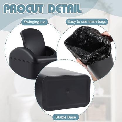Hoolerry 8 Pcs 3 Gallon/12 Liter Small Trash Can Plastic Kitchen Garbage - Image 6