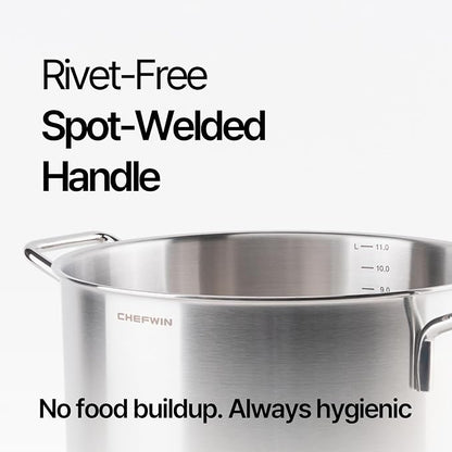 316 Stainless Steel 12.7 Quart Heavy Duty Stock Pot - Image 5