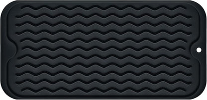 Silicone Dish Drying Mat, Non-Slip Easy Clean Sink Mat Large Heat-resistant by MODENGKONGJIAN