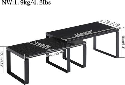 YMYNY Cabinet Shelf Organizer, Spice Racks Set of 4, Kitchen Counter Shelves - Image 3
