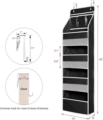 Univivi 5-Shelf Fabric Door Storage Over Door Hanging Organizer - Image 3