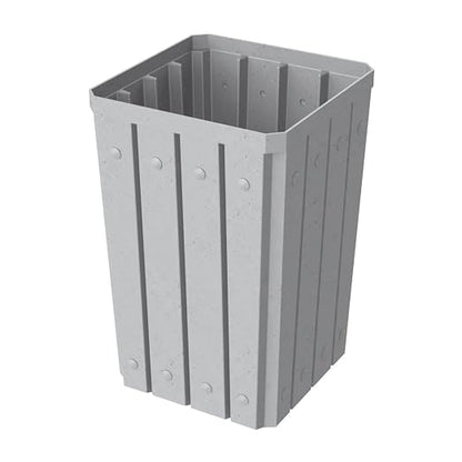32 Gallon Square Slatted 100% Recycled Plastic Heavy-Duty Commercial Outdoor - Image 4