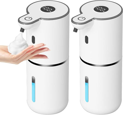 OHIFAST 2 Pack Automatic Foaming Soap Dispenser Touchless, USB Rechargeable by OHIFAST