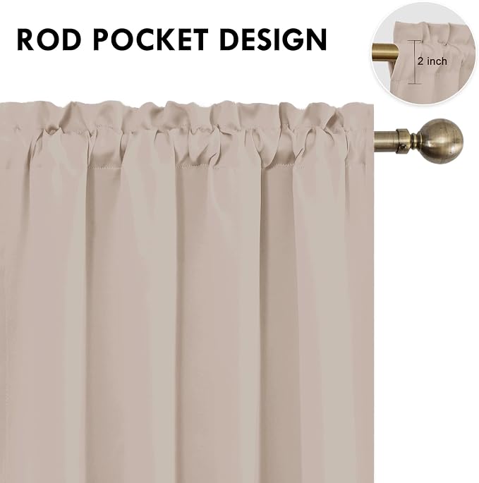 DWCN Blackout Curtains for Living Room Thermal Insulated, Energy Saving & Noise - Image 5