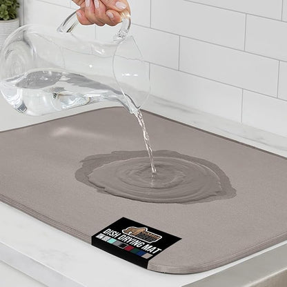 GORILLA GRIP Ultra Water Absorbent Microfiber Dish Drying Mat, Quick Dry Thick by GorillaGrip