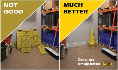 Yellow Safety® Commercial 15 Inch "Caution Wet Floor" Sign Cone, 4 ct. - Image 6