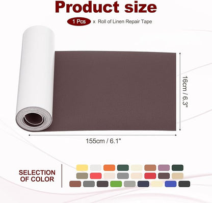 PATIKIL Leather Patches Tape for Furniture, 6.3 x 61 Inch Self Adhesive Vinyl - Image 2