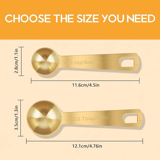 2 PCS 1 Teaspoon Stainless Steel Single Measuring Spoon - Image 3