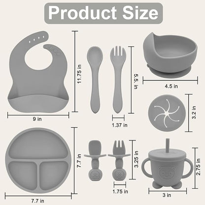 Silicone Baby Feeding Set | Baby Led Weaning Supplies Includes Suction Bowls - Image 2