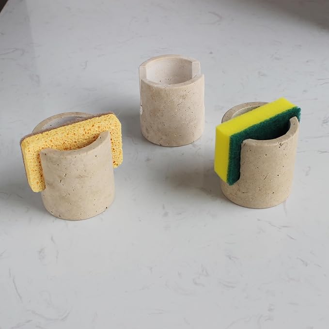 Natural Travertine Sponge Holder - Image 4