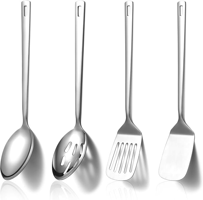 Homquen Stainless Steel Kitchen Utensils Set 4pcs, Cooking Utensils Set by HOMQUEN
