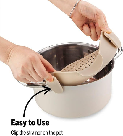 Silicone Pot Strainer, Emptycolor Adjustable Clip On Strainer - Image 6