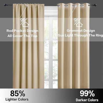 RYB HOME Blackout Curtains 63 inches Long - Image 5
