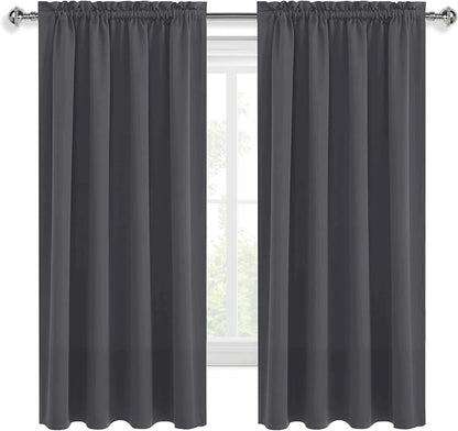 DWCN Bedroom Curtains Blackout Drapery Panels 54 Inch Length 2 Panels Set - Image 9
