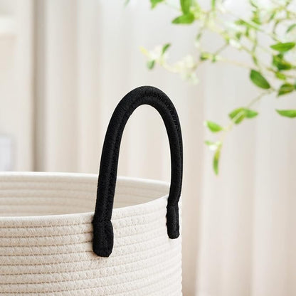 VIPOSCO Large Laundry Hamper, Tall Woven Rope Storage Basket - Image 3