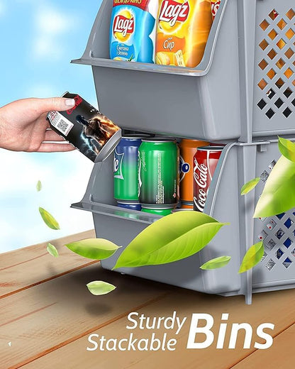 Skywin Plastic Stackable Storage Bins - Image 7