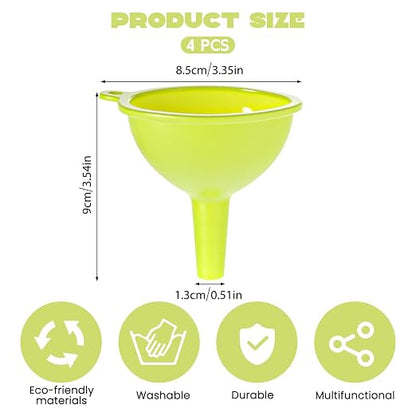 4 Pack Kitchen Silicone Funnel, Kitchen Funnel Set, Canning Silicone Funnels - Image 2