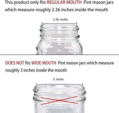 Amolliar Mason Jar Liquid Soap Dispenser Lid, Stainless Steel Pump - Image 6
