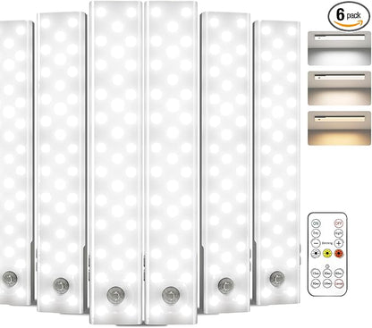 EZVALO 6-Pack Under Cabinet Lighting, 2000mAh Rechargeable Wireless Motion by EZVALO