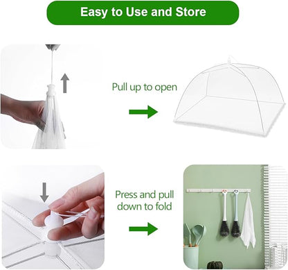 Pop-up Picnic Food Tent Covers, 17x17Inch Foldable Mesh Screen Food Covers - Image 3