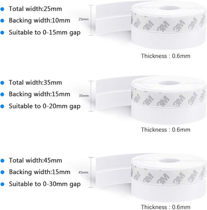 TAROSE Weather Stripping, 33 Feet Weather Seal Strip, Adhesive Silicone Tape - Image 2