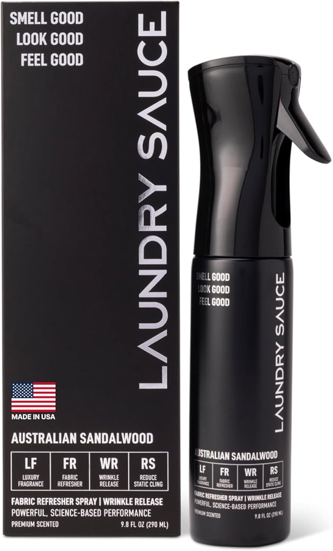 Laundry Sauce Fabric Refresher Spray Australian Sandalwood, Odor-Fighting by LAUNDRYSAUCE
