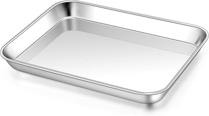Homikit 1 Pack Baking Sheet, 9 x 7 Inches Stainless Steel Cookie Tray by Homikit