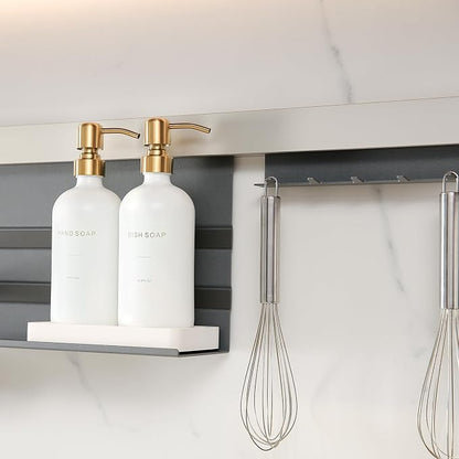 Gold Soap Dispenser Set, Glass Soap Dispenser - Image 4