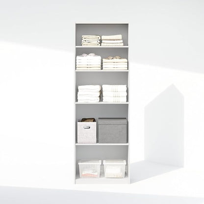Furinno Reed Closet Organizers and Storage, 5-Tier Closet Organizer, Open Shelf - Image 6