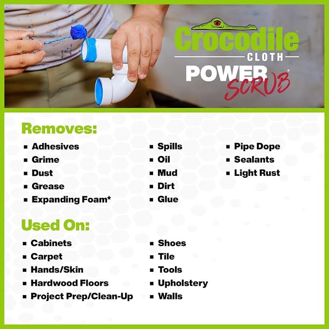 Crocodile Cloth PowerSCRUB Cleaning Wipes – 480 Count Dual-Surface Cloths - Image 5