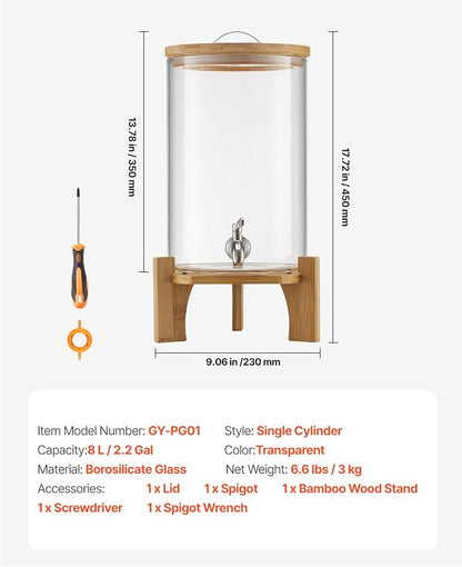 VEVOR Beverage Dispenser, 2.2 Gallon Drink Dispensers - Image 7