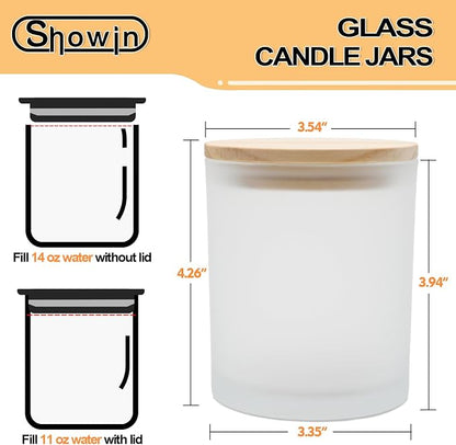 14 OZ Thick Candle Jars for Making Candles 12 Pcs, 3 Wick Empty Jars - Image 6
