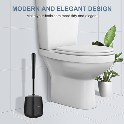 SetSail Toilet Brush and Holder, Self Closing Lid Toilet Bowl Brushes Holder - Image 7