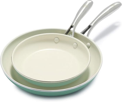 GreenLife Artisan Healthy Ceramic Nonstick, Stainless Steel Handle, Dishwasher by GreenLife