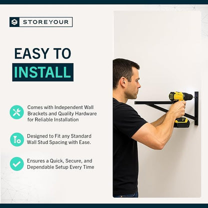StoreYourBoard 2-Pack Heavy Duty Wall Shelves – Wall-Mounted Garage Storage - Image 3
