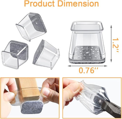 32 Pcs Square Chair Leg Floor Protectors - Image 4
