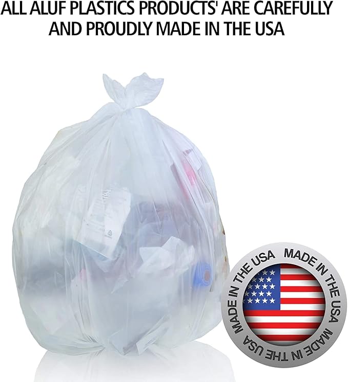 Aluf Plastics High Density Trash Bags, 55 Gallon, 17 Micron, - Image 7