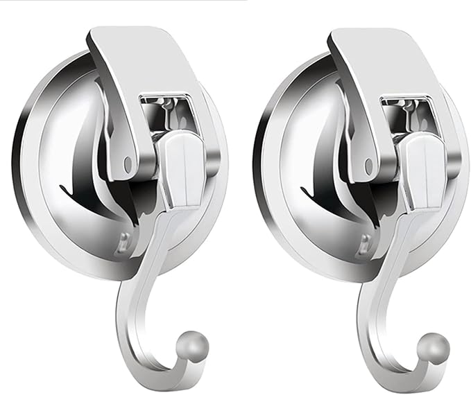 Suction Cup Hooks for Shower, Glass Door, Tile – Loofah, Bath Robe Hook Holder by Apkhgtb