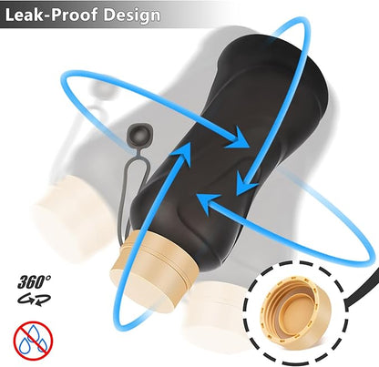 Collapsible Water Bottles 2 Pack,Leak Proof,Reuseable BPA Free Silicone Foldable Water Bottles,Durable Lightweight for Travel Gym Camping Hiking,Compact Size Portable Sports Water Bottle (Black&Grey)