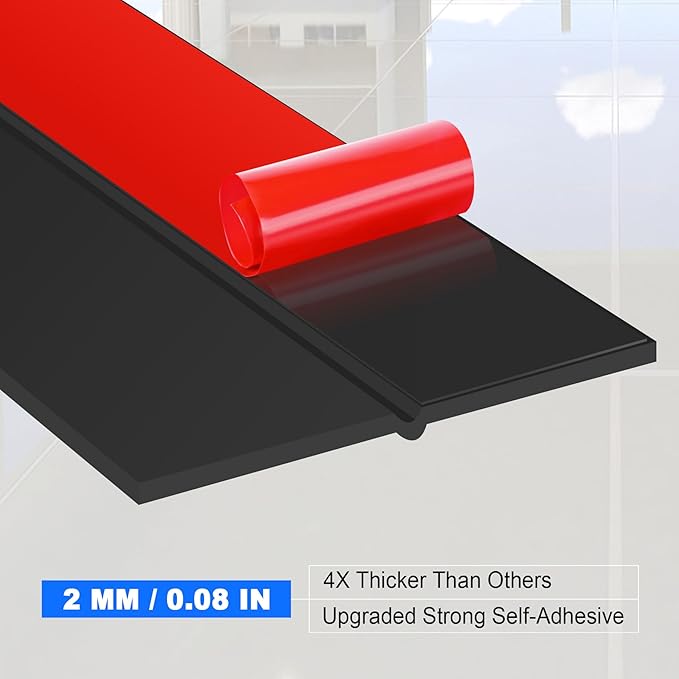 ToLanbbt Weather Stripping Silicone Door Seal Strip 3 in x 20 ft Door Draft - Image 3