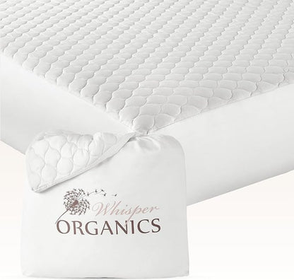 100% Cotton Organic Mattress Pad by WhisperOrganics