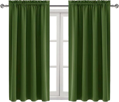 DWCN Olive Green Room Darkening Blackout Curtains - Image 9