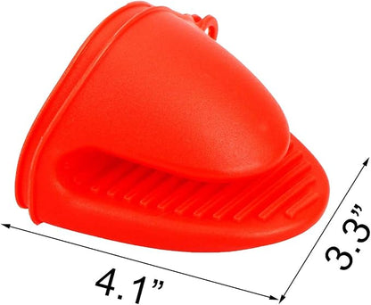 2 Pairs Mini Oven Gloves Silicone Heat Resistant Cooking Pinch Mitts Potholder - Image 7